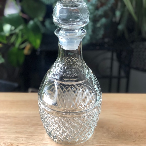 Vintage 80s Princess House 10” Inch Glass Wine Decanter w/ Stopper - Picture 4 of 14